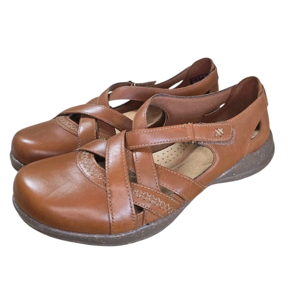 Clarks Roseville Mary Jane Womens 10 Brown Leather Comfort Casual Shoes